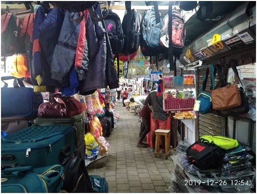 Image 1 Shops encroaching upon footpath Rajaji Road
